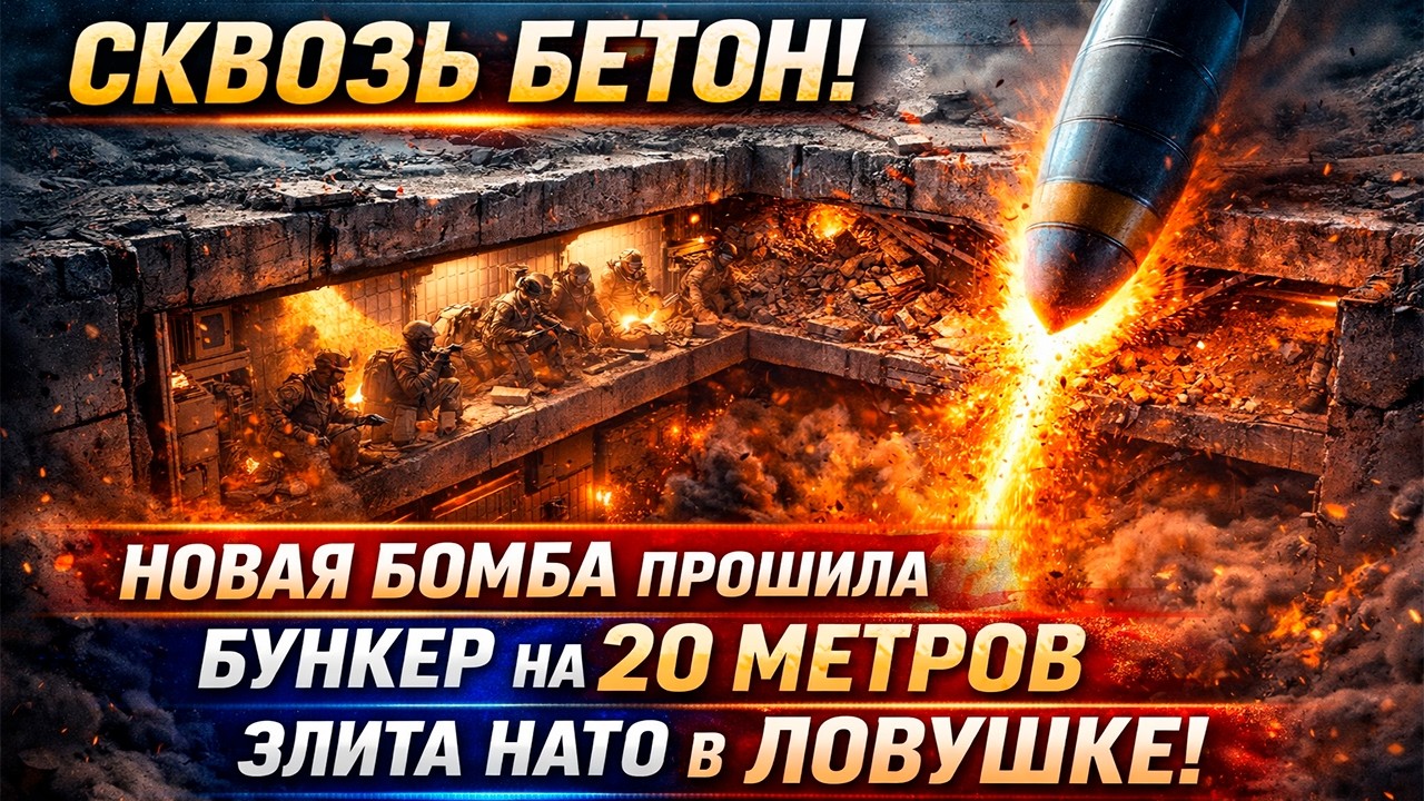 СКВОЗЬ БЕТОН! Новая бомба ПРОШИЛА бункер на 20 метров элита НАТО в ловушке!