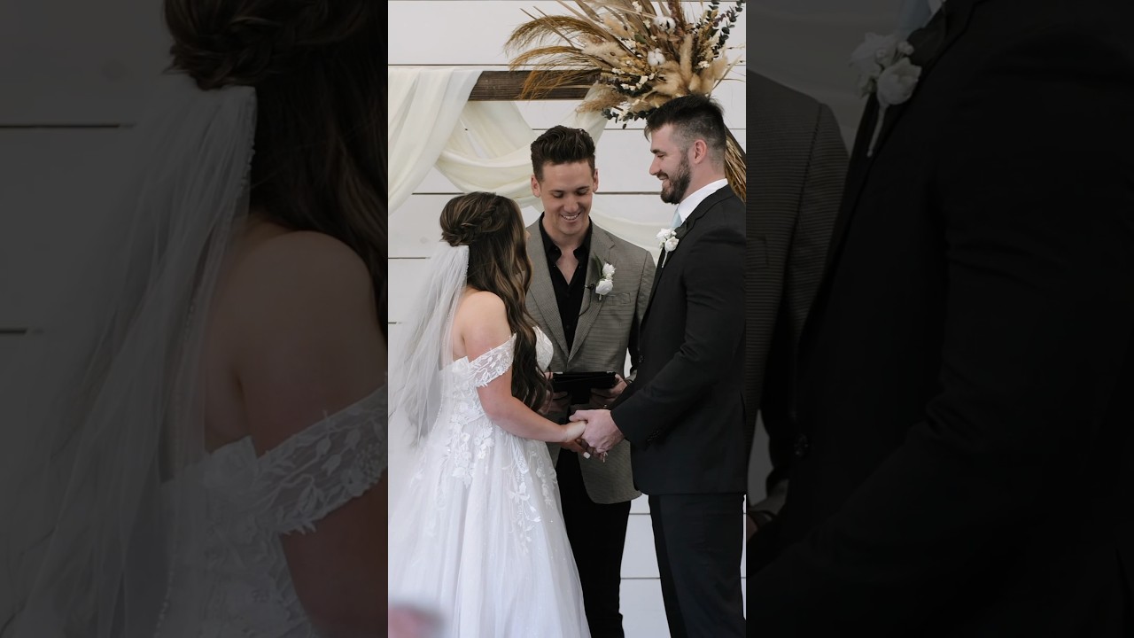 Wedding officiant has jokes 🤣 #funny #weddingceremony #wedding #shorts #roast