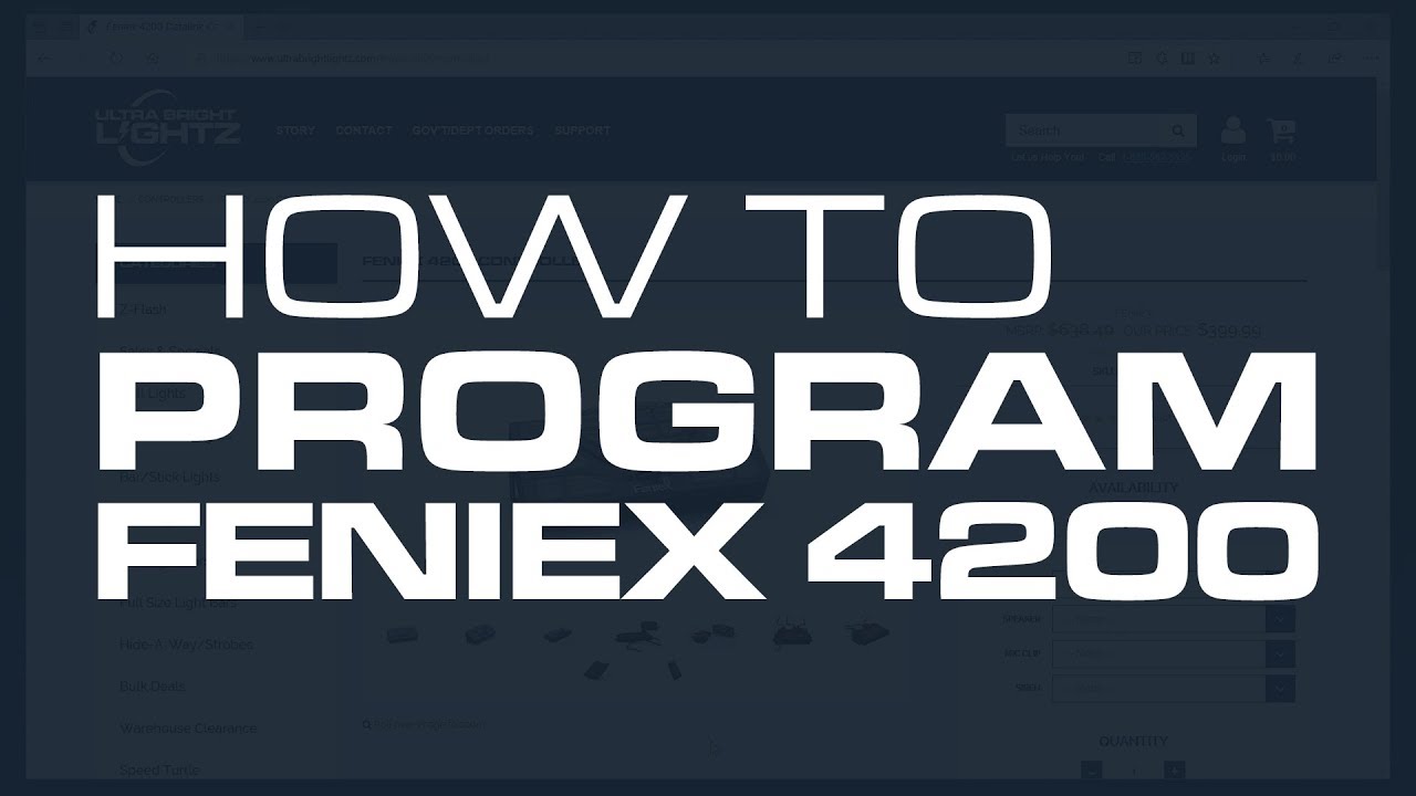 How to Program the Feniex 4200 Datalink Controller