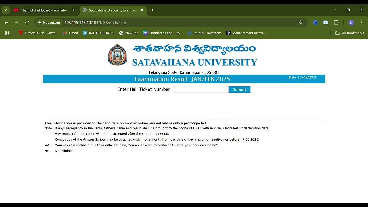 Satavahana University PG Results Jan/Feb 2025 Released &ndash; Check M.A, M.Sc, M.Com, MBA Results