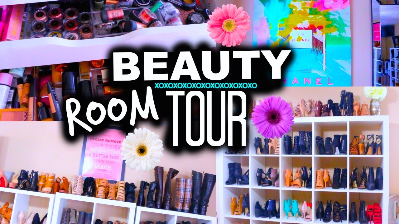 NEW BEAUTY ROOM TOUR! Organization & Storage Ideas| Casey Holmes