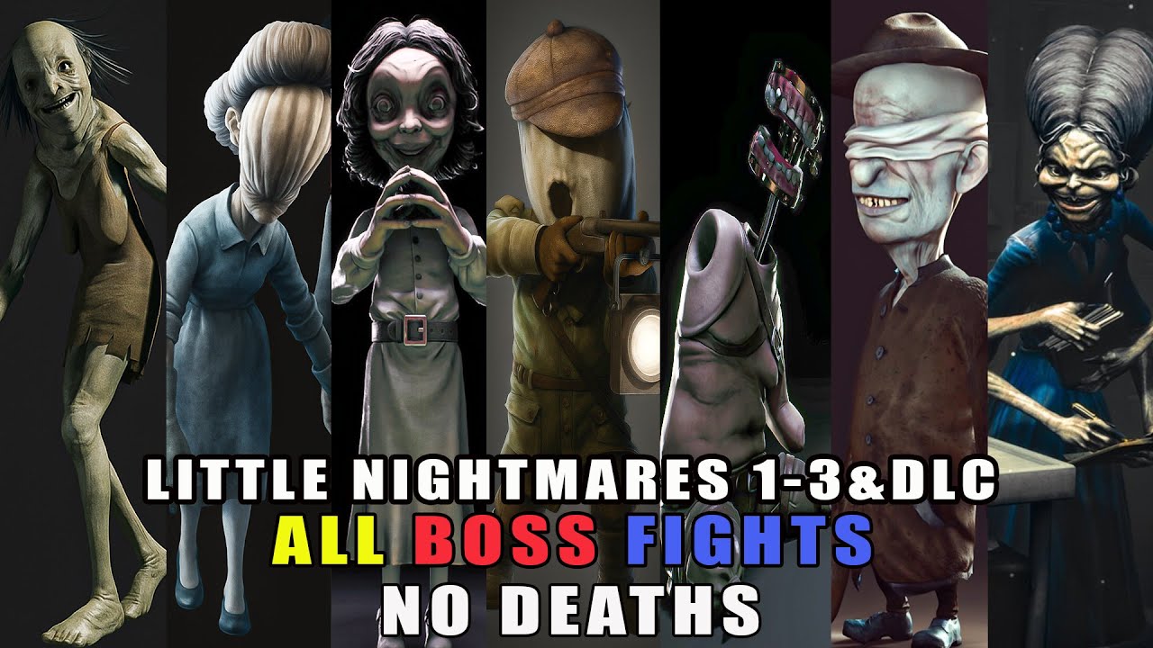 All Boss Fights of Every Little Nightmares Games (No Deaths)