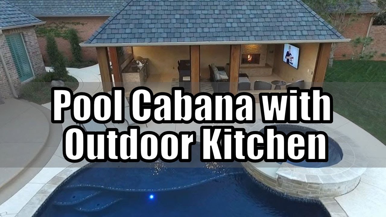 Pool Cabana Design with Outdoor Kitchen