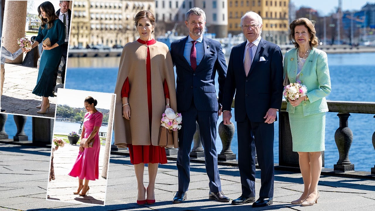 Queen Marry and Crownprincess Victoria on lucheon in Stockholm City Hall