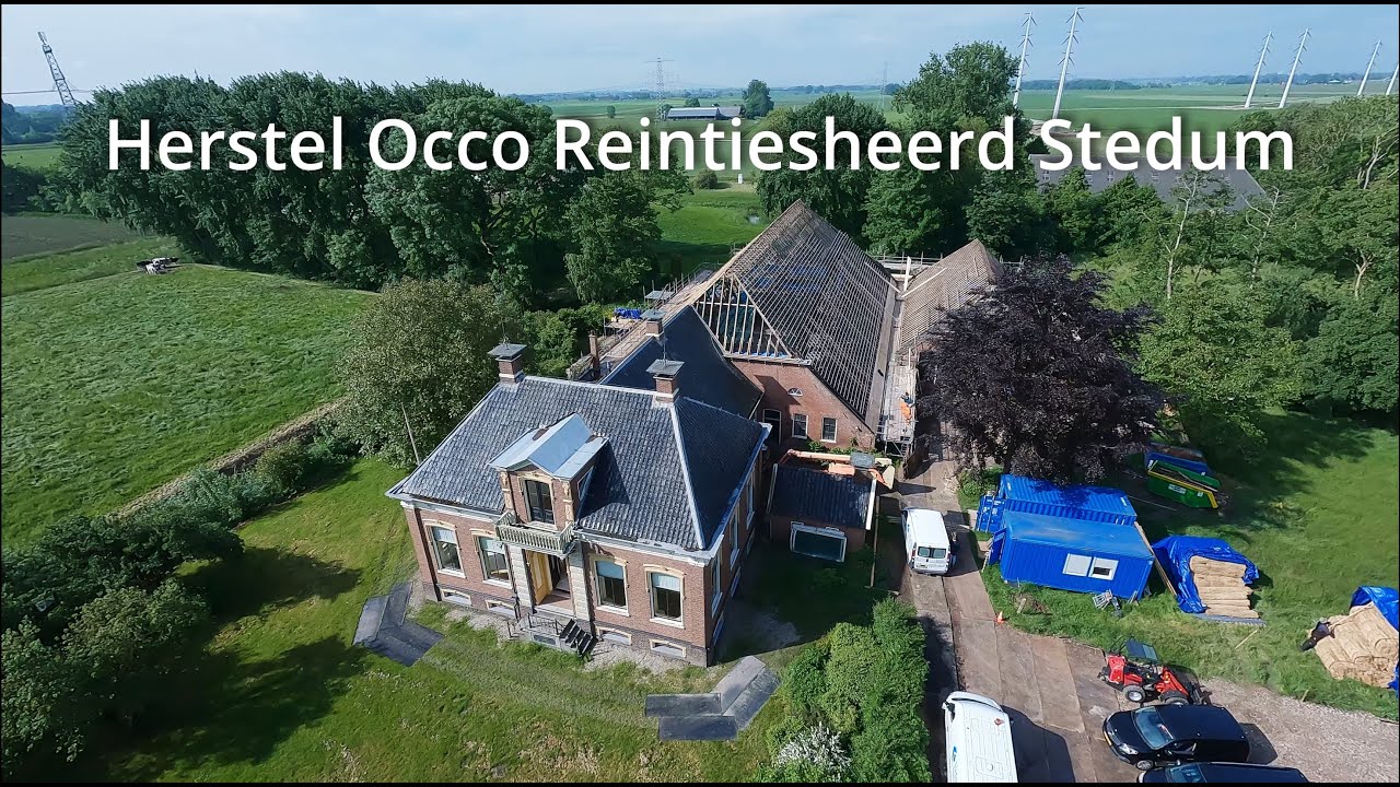Unieke dronebeelden monumentale boerderij Occo Reintiesheerd in Stedum