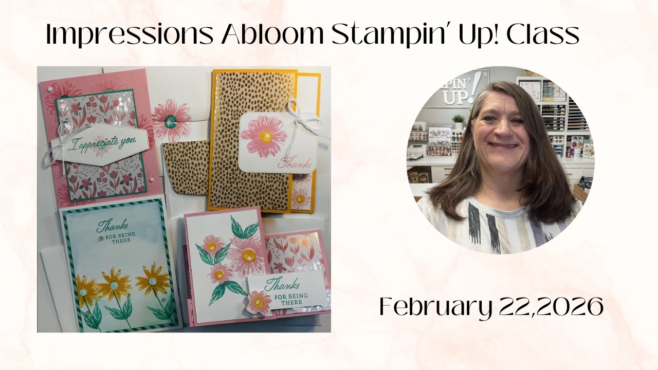 ✨ Sunday Live Craft Party!  Pleasant Pattern DSP + Impressions Blooms 🎉
