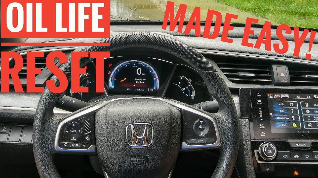 Honda Civic Oil Life Reset 2016 2017 2018 2019 Made Easy!