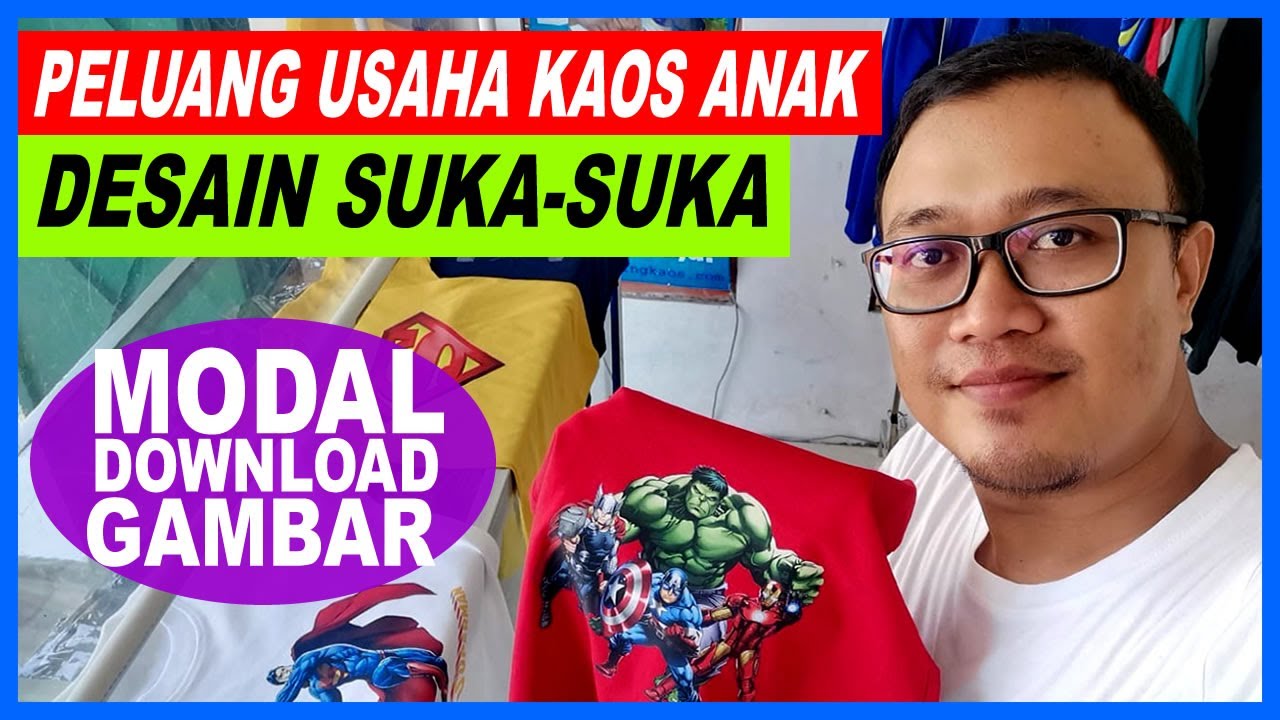 Modal Download Gambar! Peluang Usaha 2022 Modal Kecil Kaos Anak dengan Sablon Suka-suka