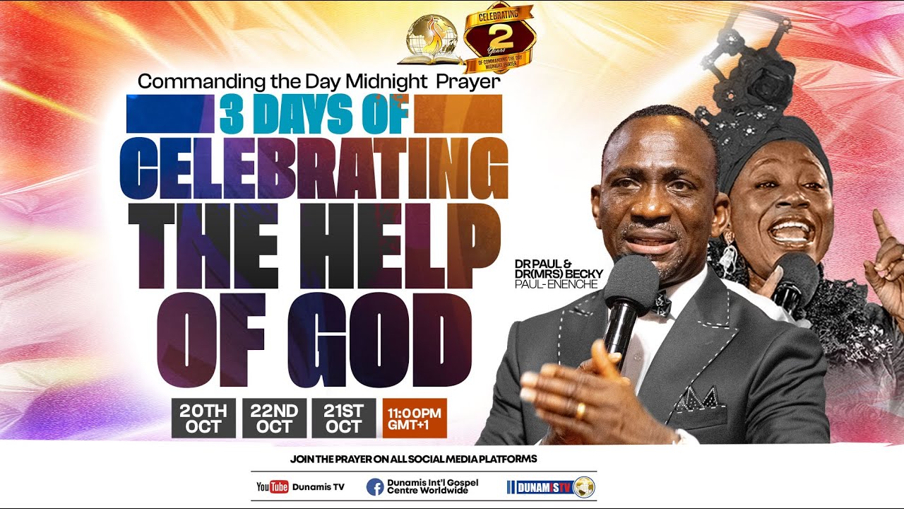 COMMANDING THE DAY MIDNIGHT PRAYER || CELEBRATING THE HELP OF GOD (DAY 1) || 20-10-2025