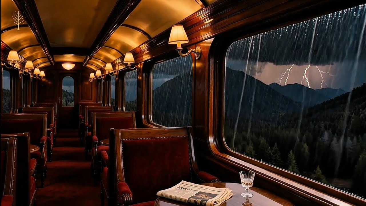 Night Train in the Rain 🚂🌧️ | Jazz Piano, Rain Sounds & Cozy Ambience for Sleep, Study & Relaxation