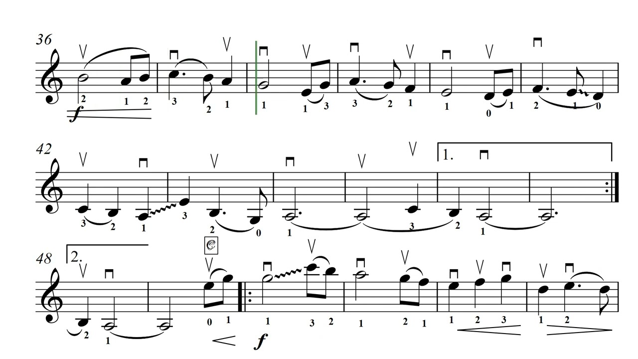 Sad Romance -  Accompaniment + FINGERINGS and BOWING