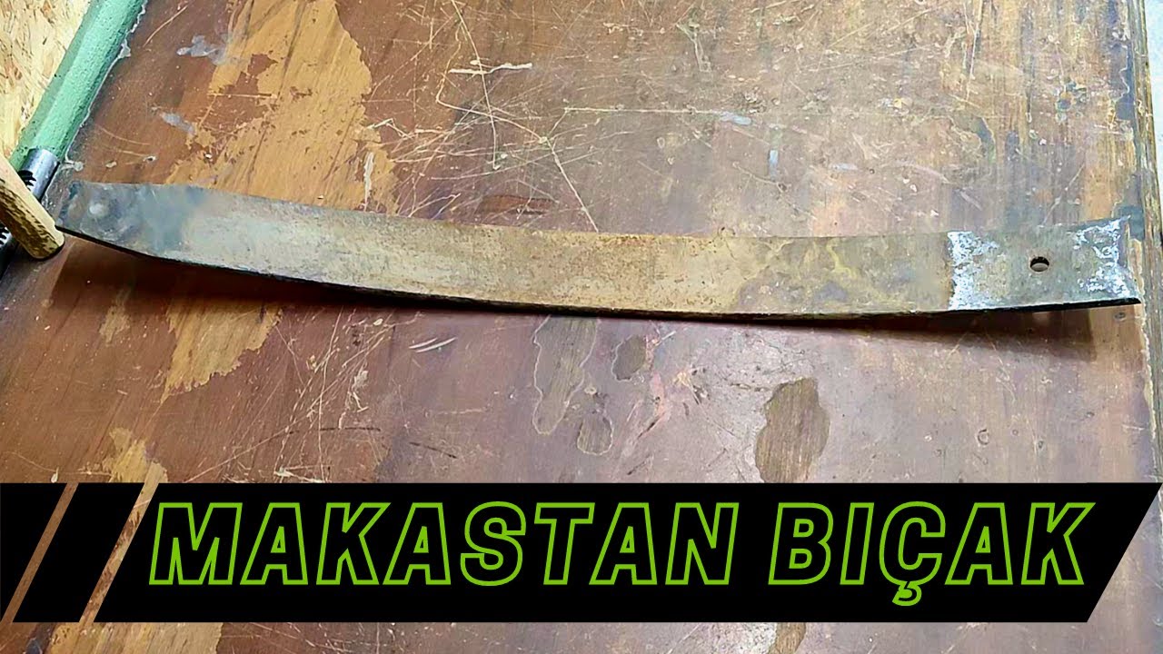 MAKAS ÇELİĞİNDEN 42CM BÜYÜK BOY BIÇAK YAPIMI!!!