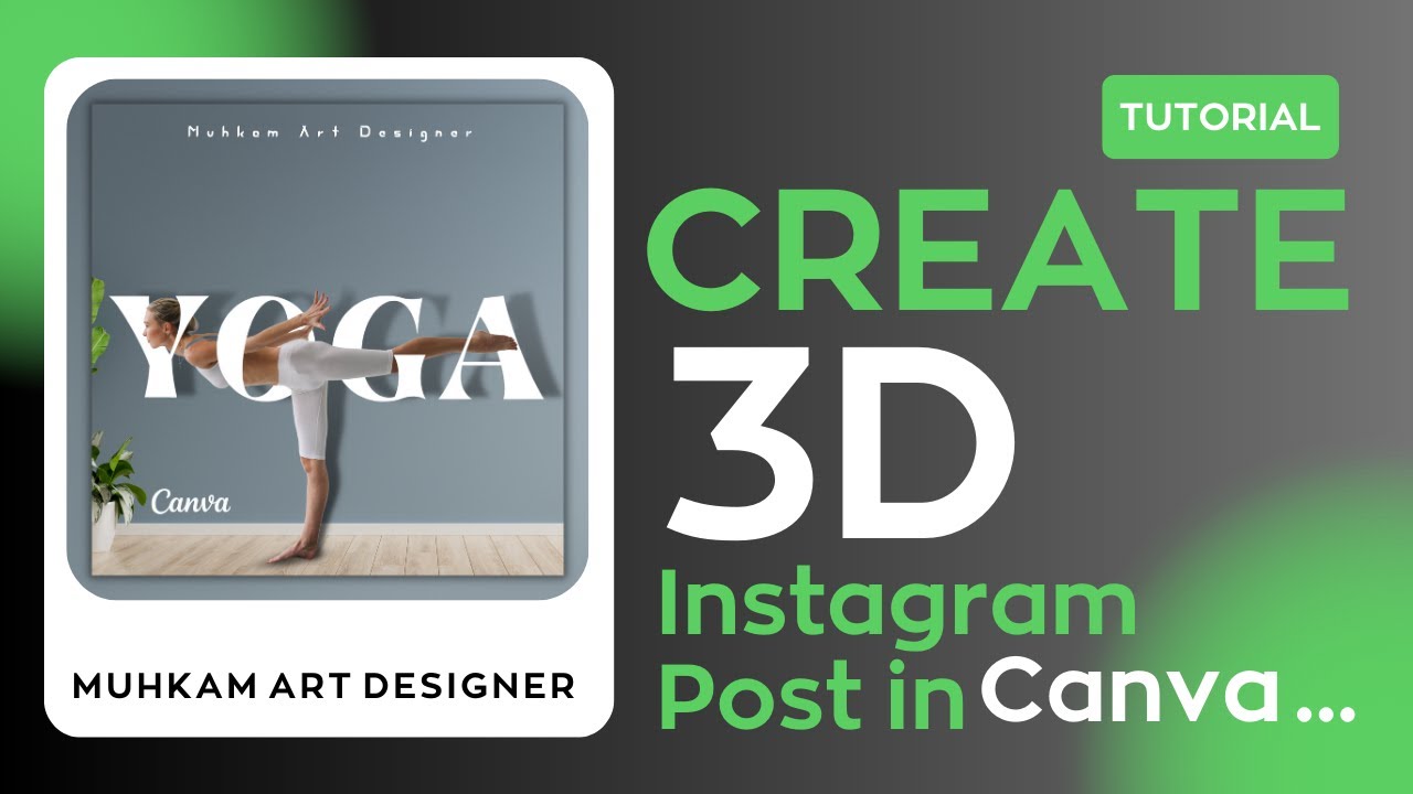 How to Create 3d Instagram Post in Canva? || Yoga Poster/flyer || Canva Tutorial || Canva Artist ||