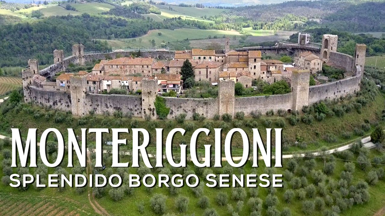 Castello di Monteriggioni nei suoi vicoli e dal drone