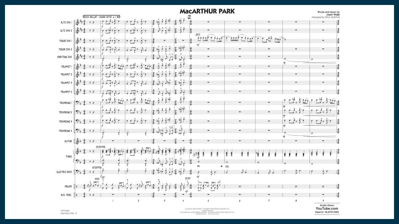 MacArthur Park by Jimmy Webb | Arr. Paul Murtha