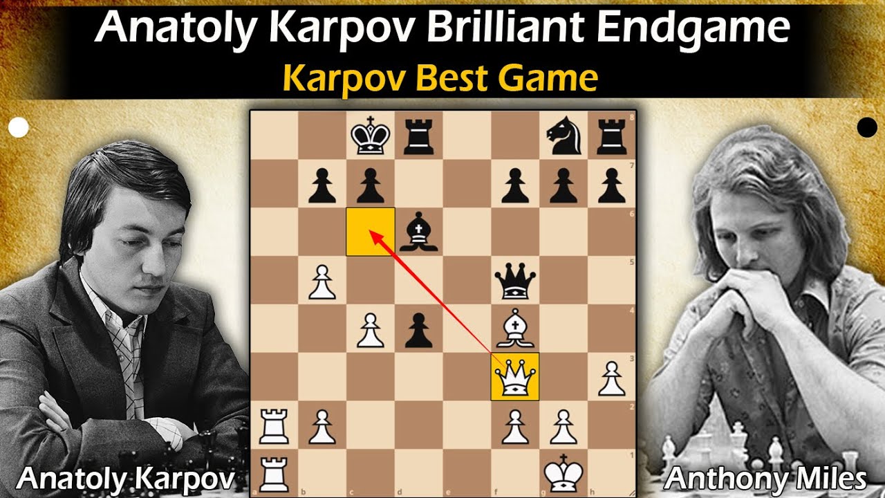 Karpov Brilliant Engame | Karpov vs Miles 1977