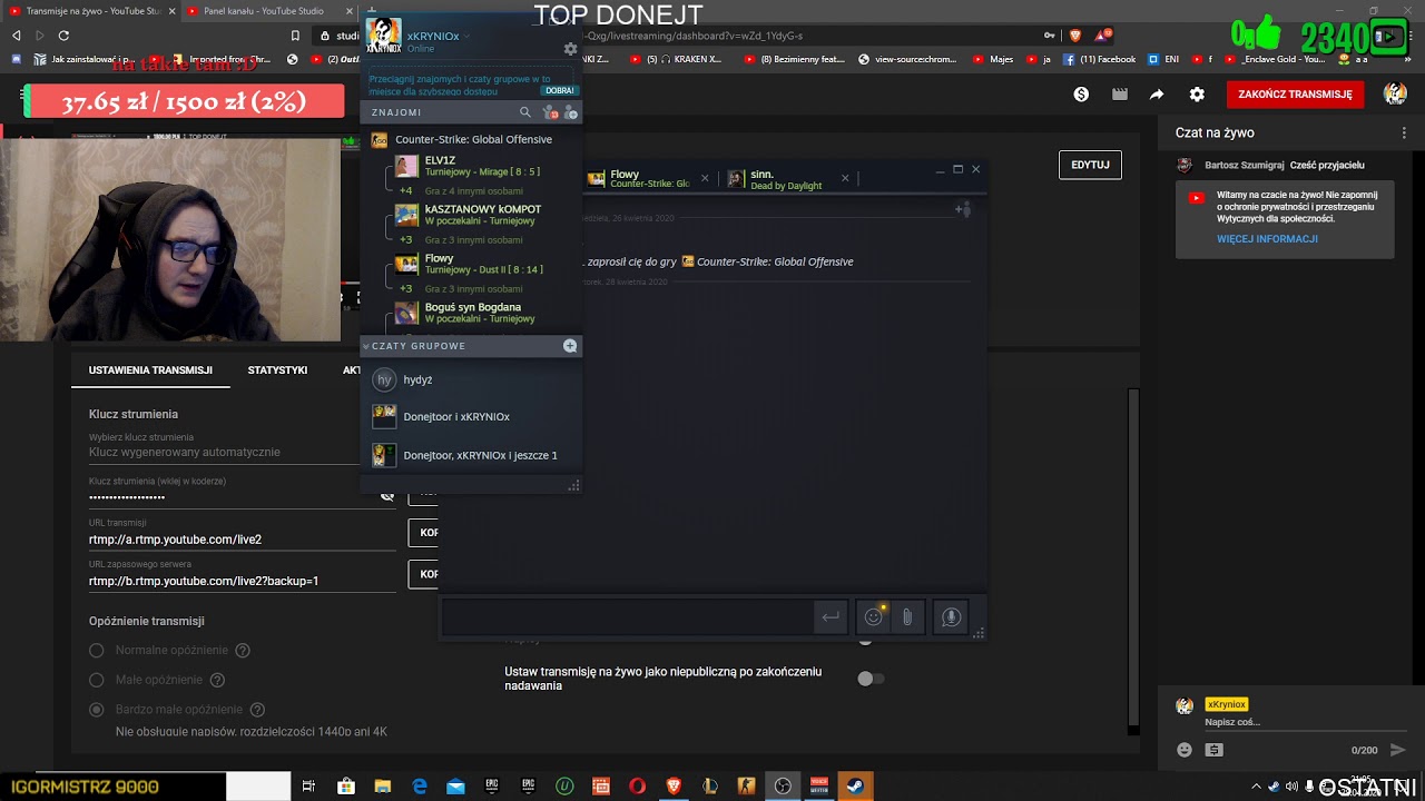 elo 320 powiadomienie  o live  xkryniox