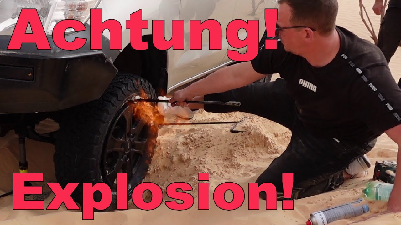 Reifen auf die Felge sprengen - BOOM!!!