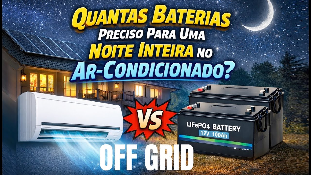 Ar-Condicionado Off Grid a Noite Toda; As Baterias Saem Muito Caro?
