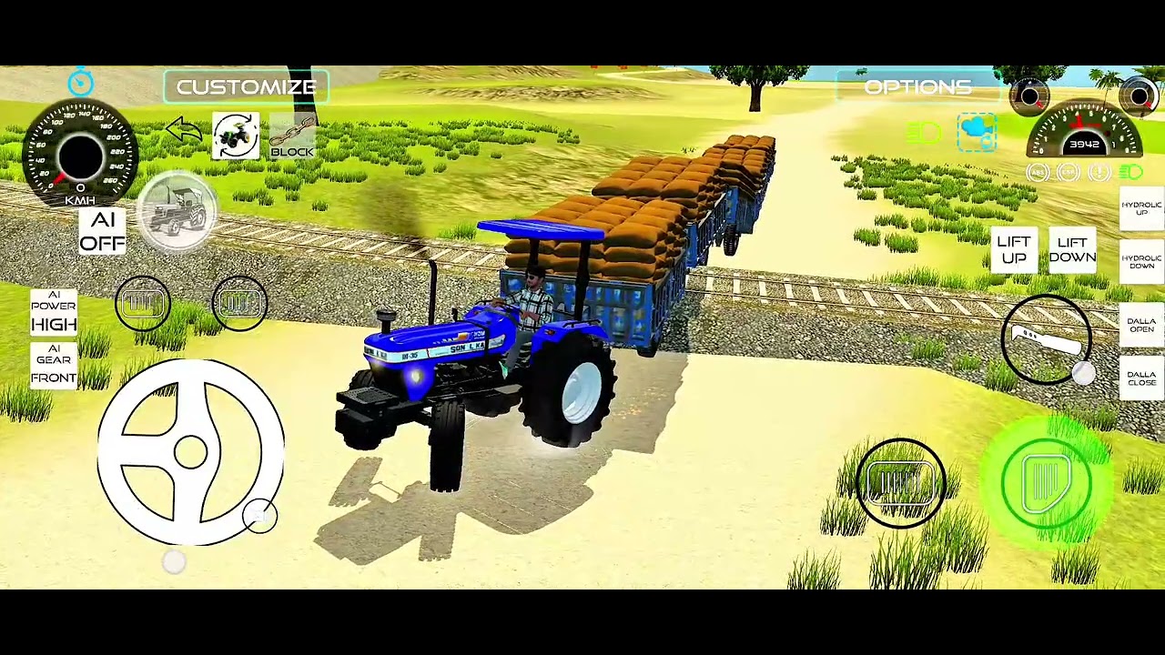 आज SONALIKA 35 को खींचने के लिए NEW HOLLAND 3630 4×4 को बुलाना पड़ा 🚜🎮 | #tractor #video #gaming 