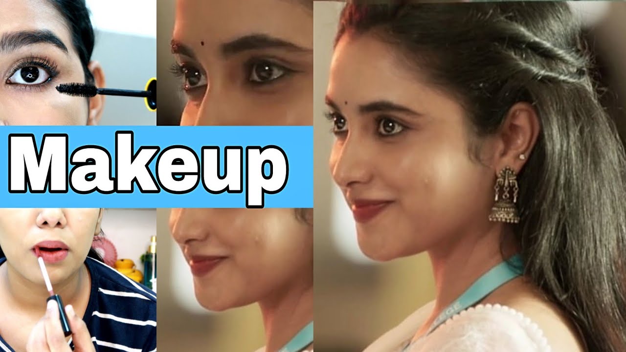 Priyanka Mohan inspired makeup look in tamil| Priyanka makeup & hair| Simple college makeup in Tamil