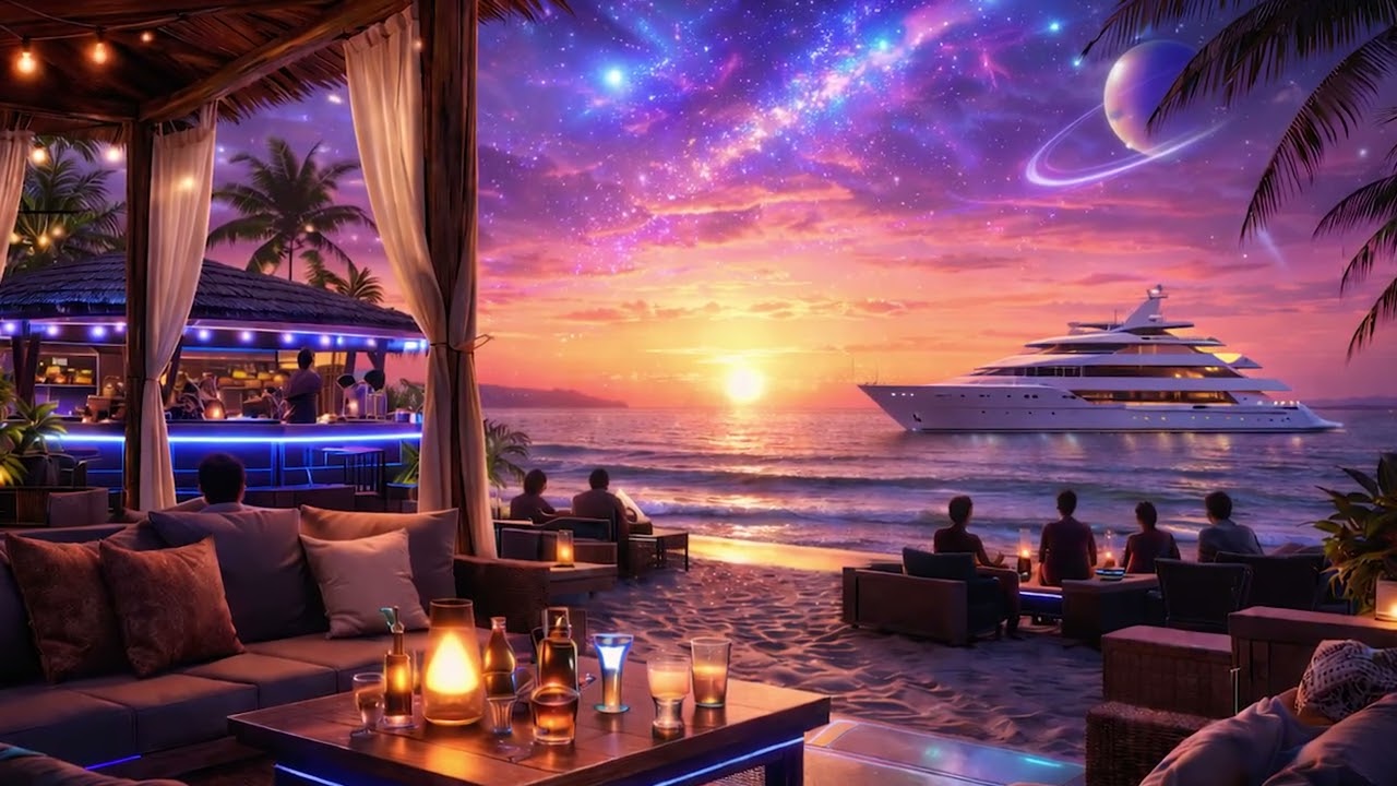 Luxury Beach Sunset Lofi 🌅 Chillhop Lounge Beats | Relaxing Music for Study, Work & Beach Vibes