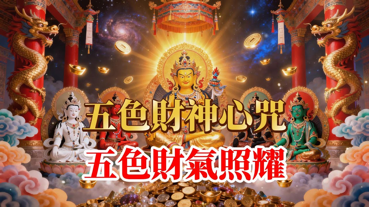 五色財神心咒 五色財神力，增長無盡善業，成就圓滿財富，正財偏財，福德招引，讓您的努力，獲得倍數回報