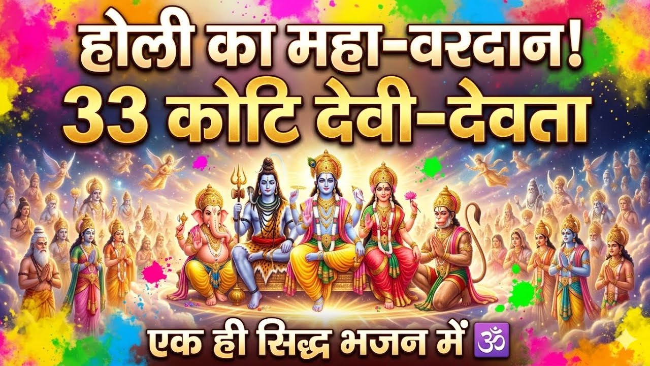 होली का महा-वरदान! 33 कोटि देवी-देवता एक ही सिद्ध भजन में 🕉️  Bhajan most powerful