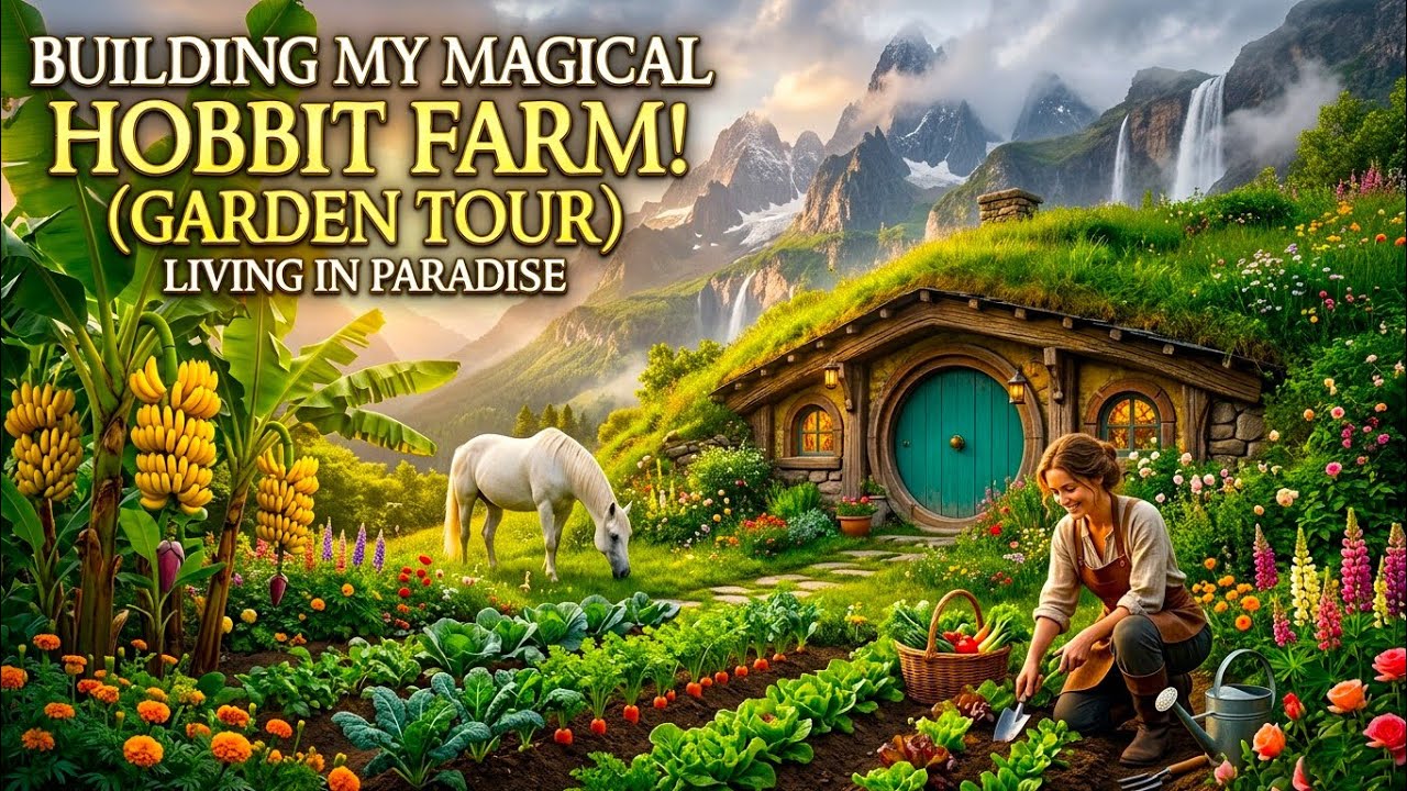 Peaceful Countryside Life Harvesting Fresh Fruits  Vegetables Feeding Farm Animals & Simple Village 