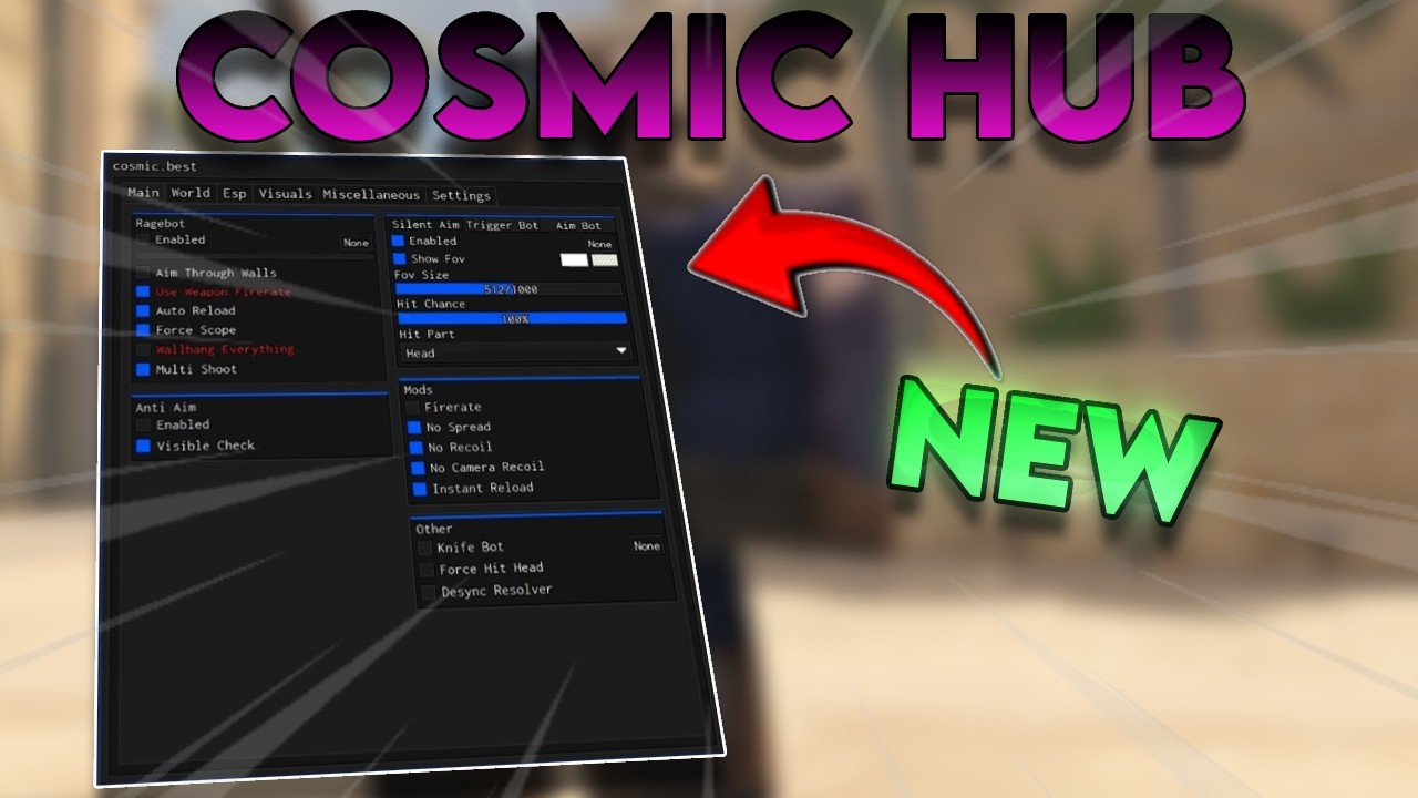 *BEST* COSMIC HUB- NEW CHEAPEST SCRIPT FOR BLOXSTRIKE 2026!