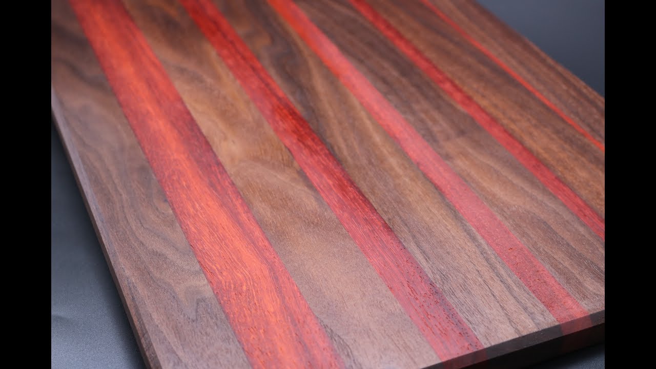 Dark Walnut and Padauk Chopping Board