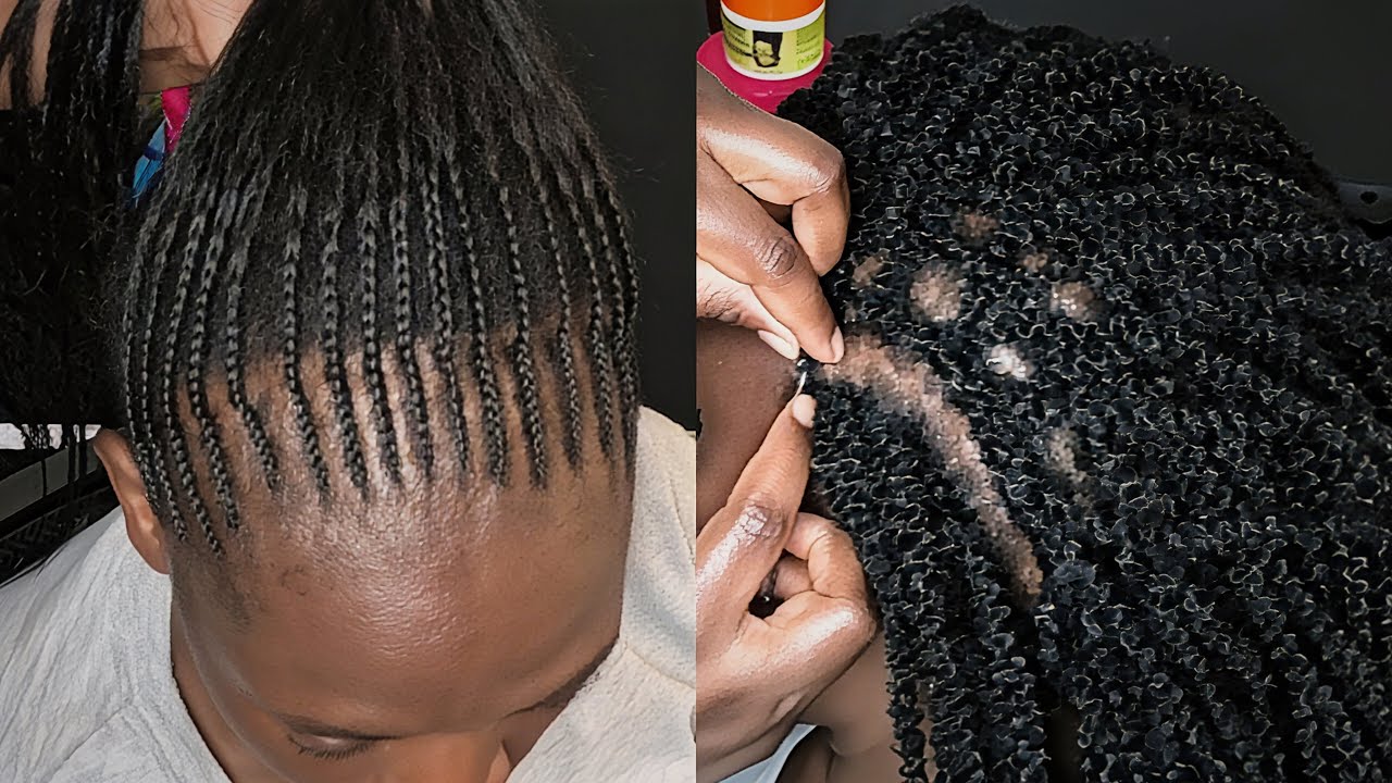 EASY CURLY CROCHET HAIRSTYLES ON THIN HAIR || New Braid Foundation Tutorial 