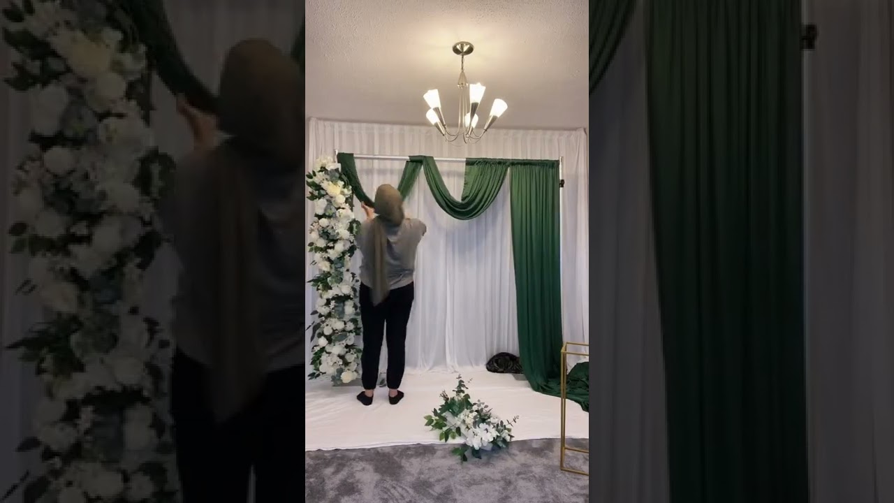 "At home nikah stage 🌿 IG:theflowerwallmcr 