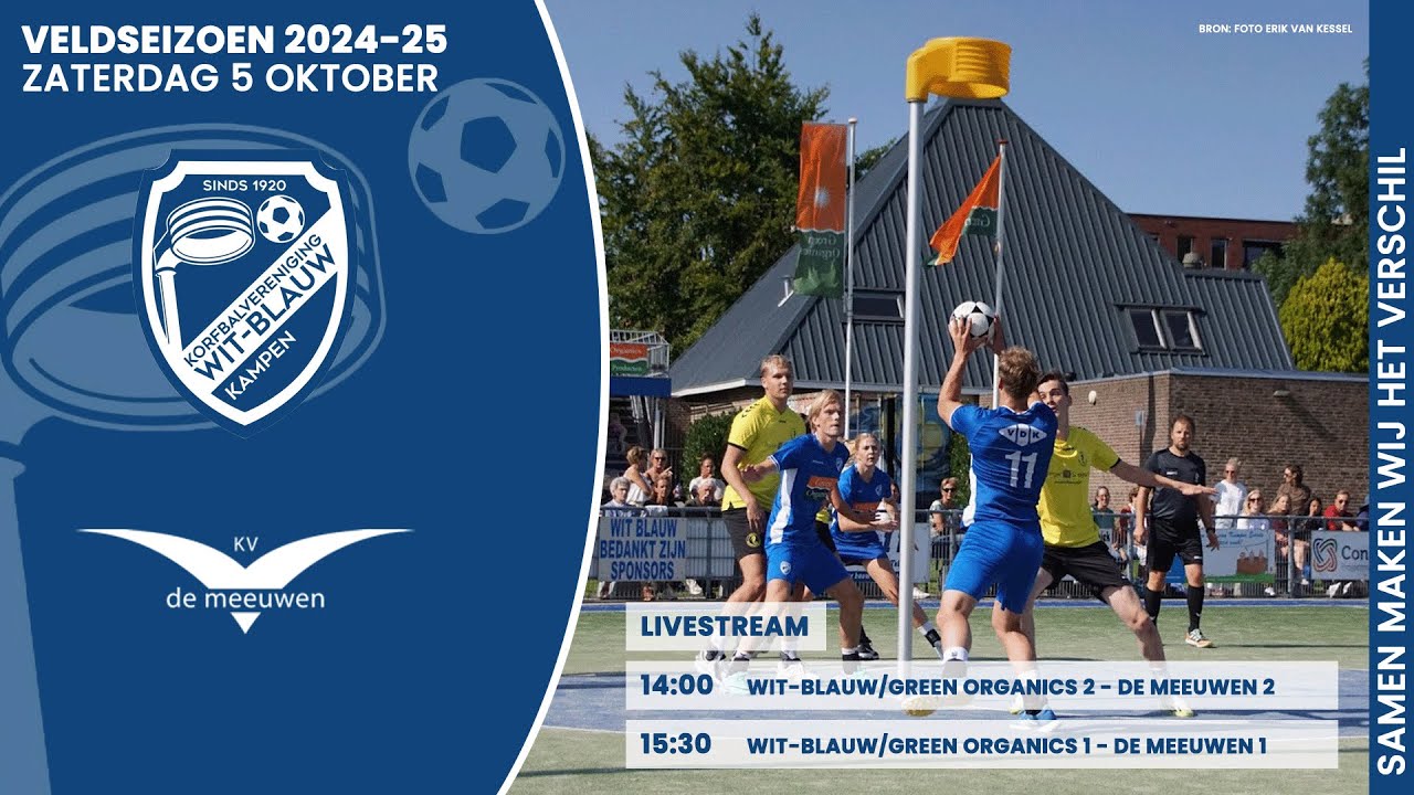 Wit-blauw/Green Organics 1 vs. De Meeuwen 1 (live)