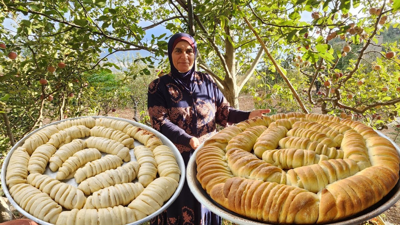 كروسان بالجبنة والشوكولا بفرن الحطب🔥للكبار والصغار😊🇱🇧