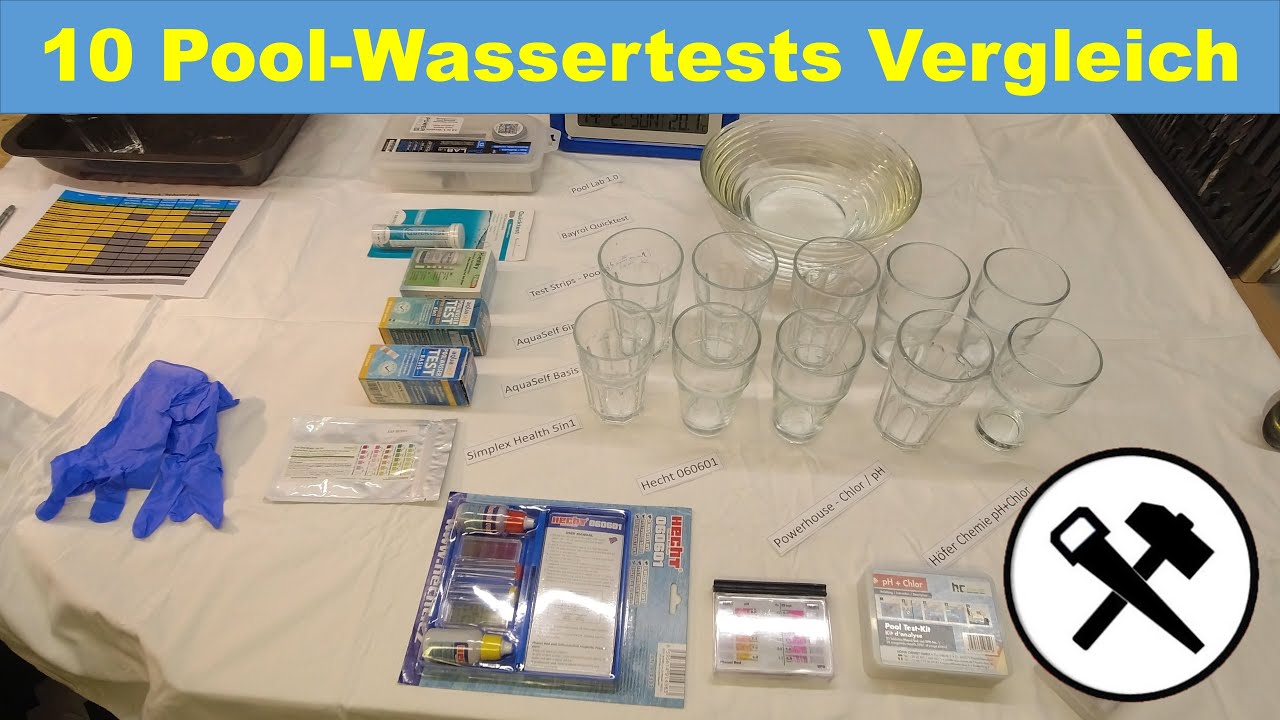 10 Pool Wassertest Kits ausprobiert - günstig = schlecht? #Pool #Wassertest #Teststreifen #Tabletten
