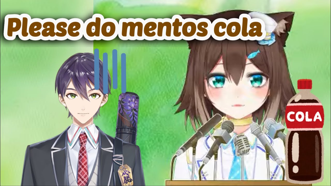 Tamaki call Kenmochi and ask him to do mentos cola 【Nijisanji Eng sub/Fumino/Touya/Toya/clip/totsu】