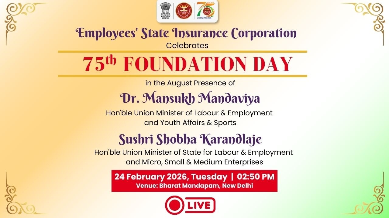 75th Foundation Day celebrations of the Employees' State Insurance Corporation (ESIC) in New Delhi