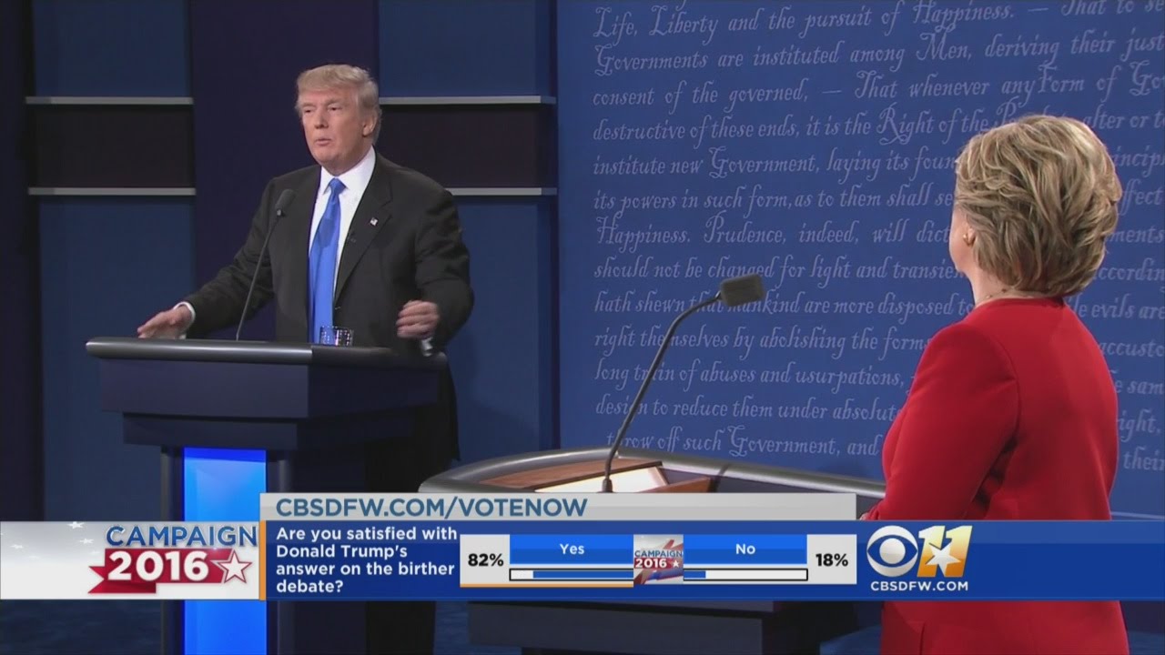 Debate 2016 - Trump and Clinton Discuss The 'Birther' Issue