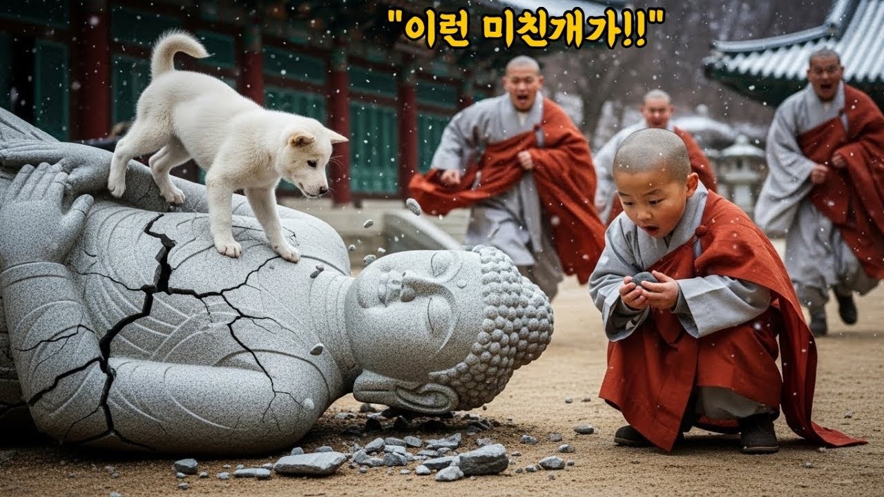 ''이런 미친개가!' 불상을 깨버리고 몽둥이 찜질 당할 뻔한 백구가 목숨 걸고 지킨 '이것', 오직 동자승만이 알아챘다 ' 1