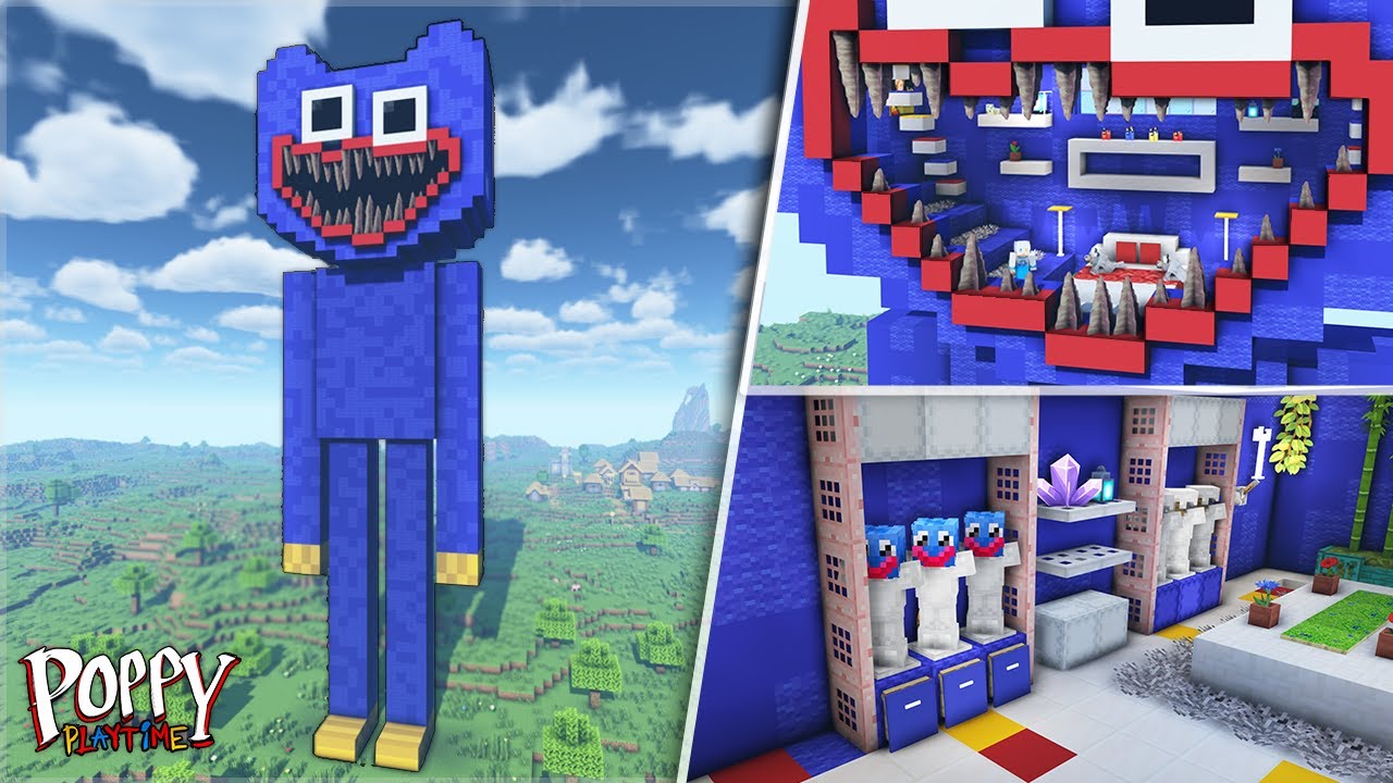 ⛏️ Minecraft x Poppy Playtime :: 💀 Giant Huggy Wuggy House