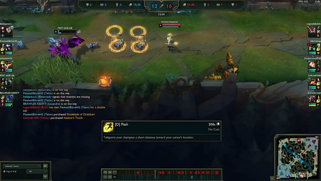 TEEMO TOP CAN LITERALLY . THE FULL ENEMY TEAM  (PENTA KILL)