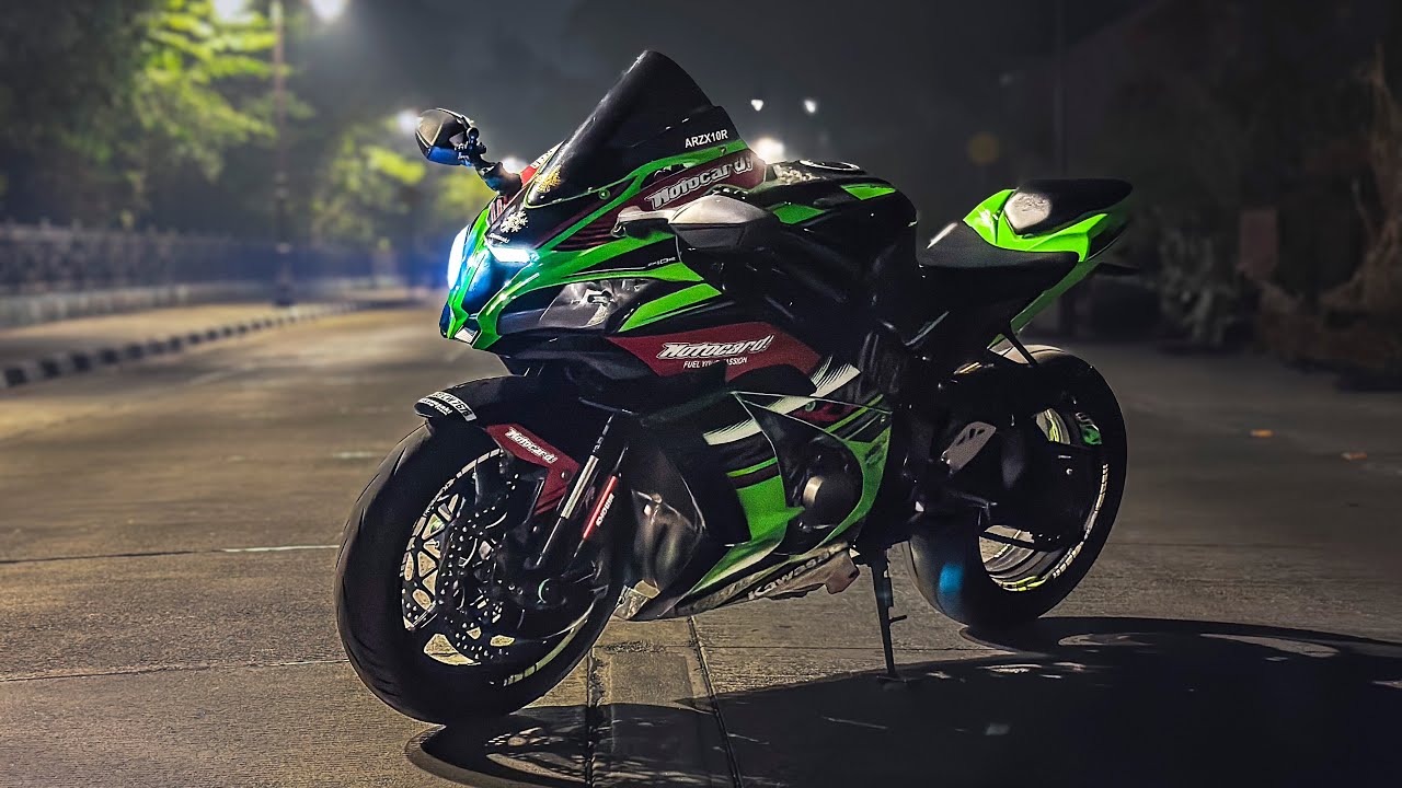 Late Night Mumbai Ride - Loudest ZX-10R Roars 🔥| Zx10r Vlog #zx10r #kawasaki #motovlog 