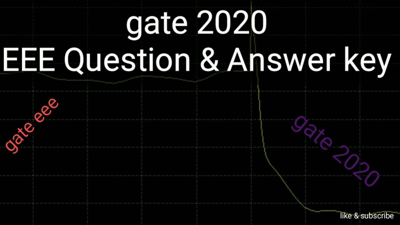 Gate 2020 question paper with answer key (EEE) #gate##2020#