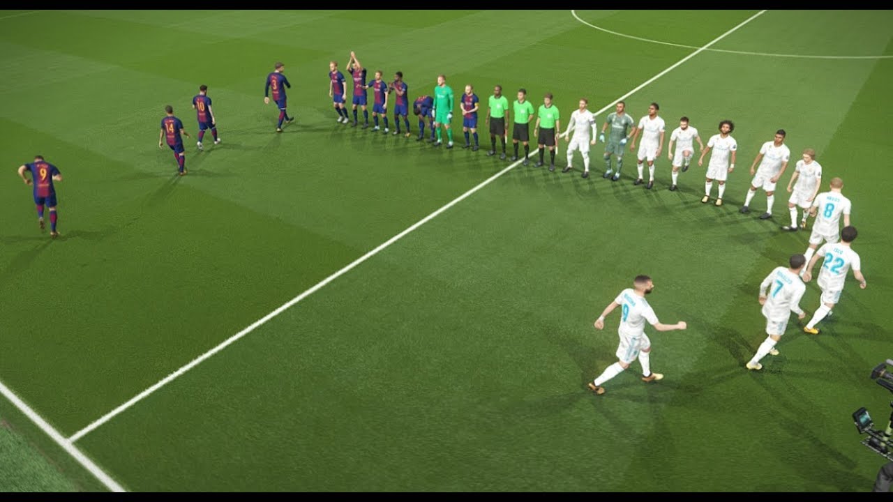 مباراة بيس 18 ريال مدريد وبرشلونة PES 2018