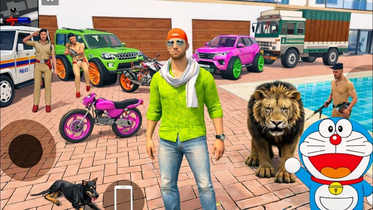 🤩Lion Attack Doraemon in City 😭😱Indian Trap Auto Simulator ||new update💥💯