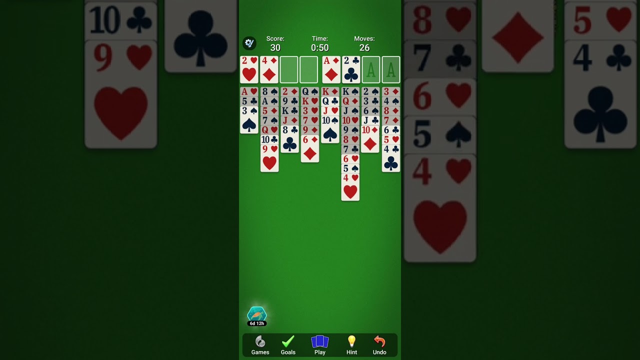 FreeCell level 5 within 100 moves