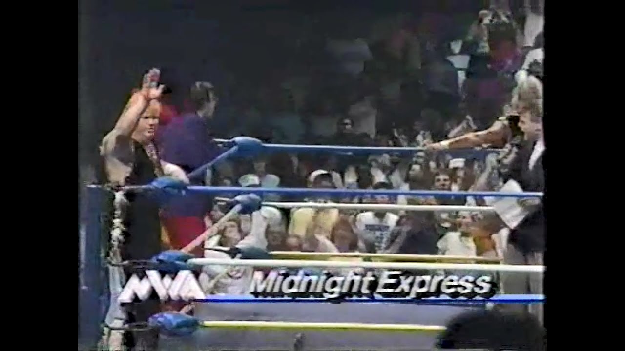 Midnight Express & Steve Williams in action   Pro July 15th, 1989