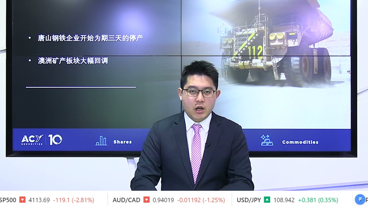 【ACY稀万证券】澳洲股指受矿业拖累，面临重要技术支撑