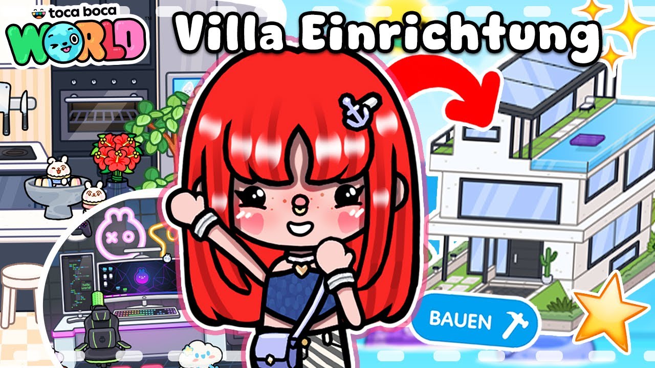 ICH BAUE DIE INFLUENCER VILLA MIT ALLEN MÖBELPAKETEN - Megastar Mansion Idee in TOCA BOCA ✨